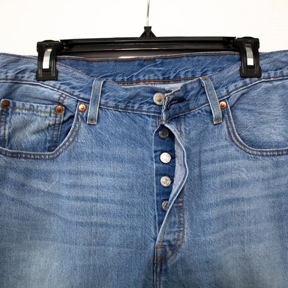 Levis Original 501 Jeans Distressed High Rise - Picture 2 of 7